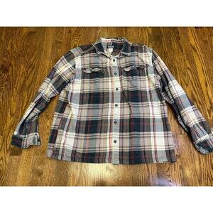 Patagonia Fjord Flannel Plaid Organic Cotton Button Shirt Size XL